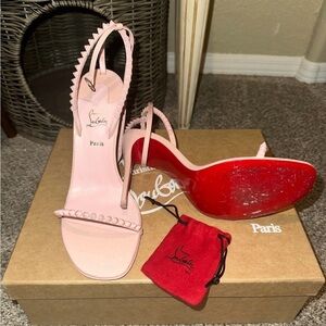 Christian Louboutin Blush Pink Strappy Heels